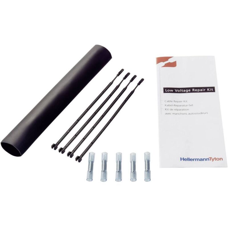 Ensemble de raccordement thermor/étractable avec /éclissages 6-24 mm HellermannTyton 380-04004 1 Set