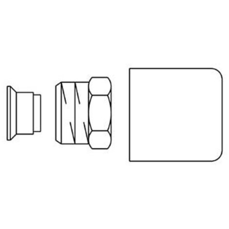 Ensemble de raccords à sertir à visser pour série E, chromé 1/2Zx15mm