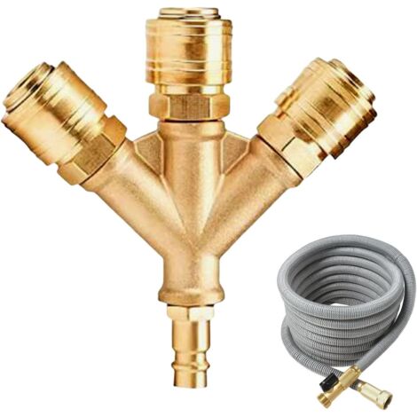 Ensemble de raccords rapides pour tuyaux d'air – Raccords industriels coupleur comprimé Connecteurs étanches à dégagement rapide tuyau compresseur, outils pneumatiques, fabrication -