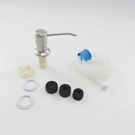 Ensemble de rallonge pour distributeur de savon, tuyau de remplissage long en silicone pour liquide vaisselle, tête d'extraction à pompe à pression