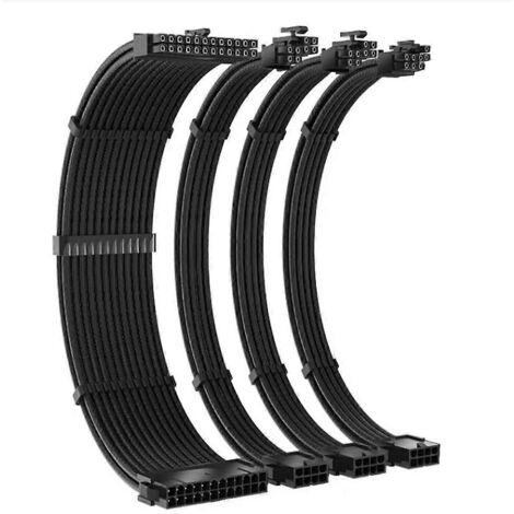 Ensemble de rallonges électriques modulaires noires