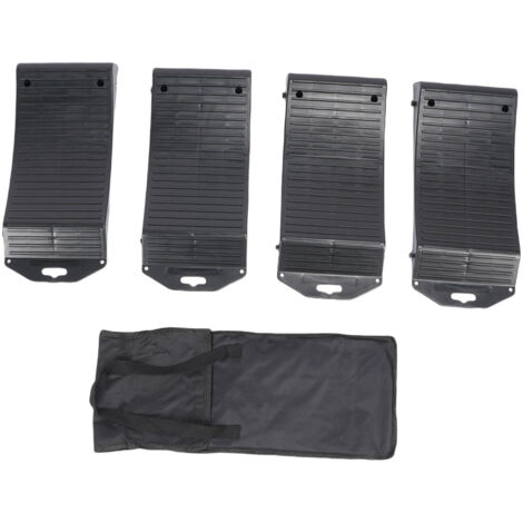 Ensemble de rampes de Protection des pneus, 4 pièces, en polypropylène antidérapant, stockage de véhicules pour les points plats et la prévention.