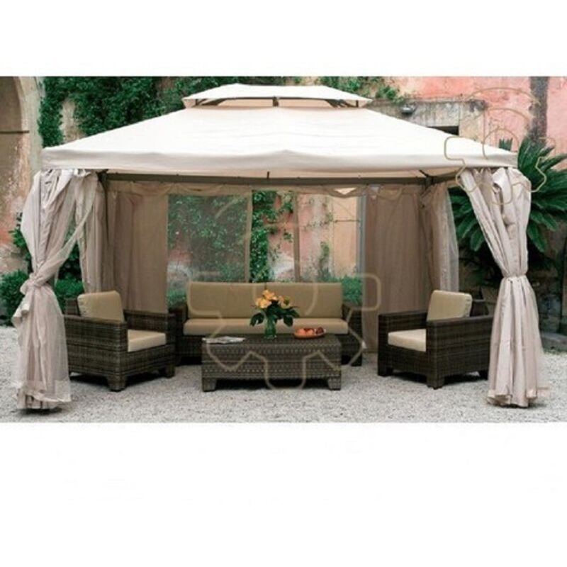 Ensemble de rechange de 4 moustiquaires pour gazebo sahara mt.4x4 moustiquaires - Salon