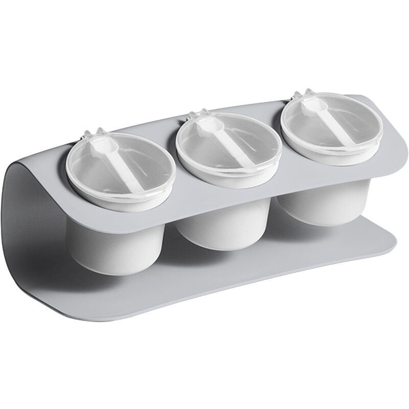 Ensemble De Recipients A Epices Avec Couvercles Et Cuilleres Boite D'Assaisonnement Recipient A Sel Bol A Sucre Ensemble De 3 Pots A Condiments Pour