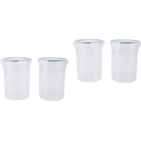 Ensemble de récipients de peinture de 1000ml, tasse de rangement transparente hermétique avec boule de mélange, brosse pour repeindre les restes