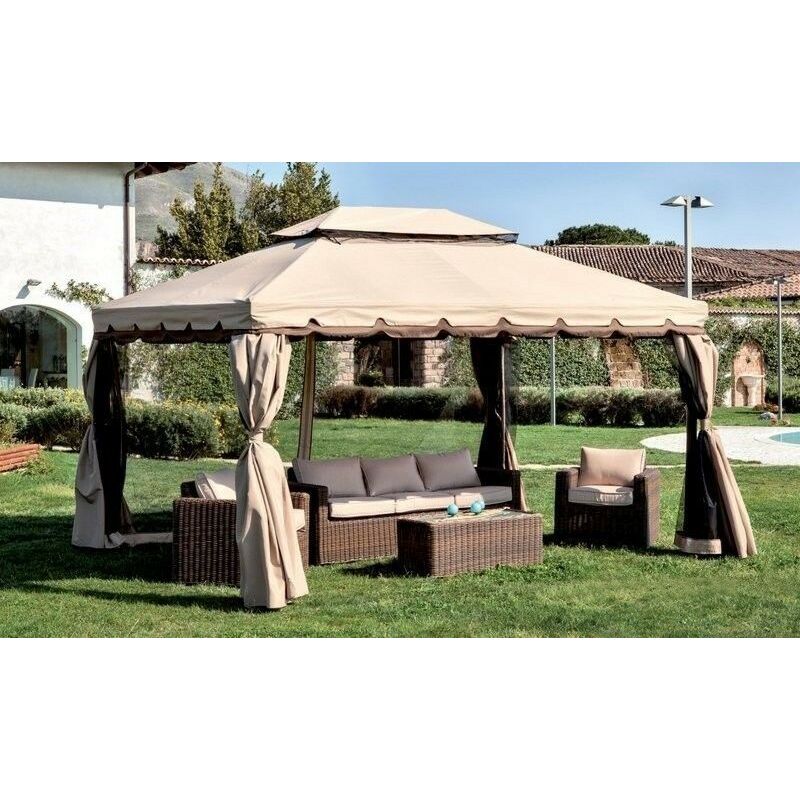 Ensemble de remplacement de 4 toiles latérales pour tonnelle aventure magnum 360x480 - Salon