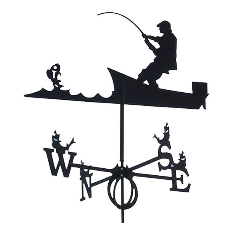 Girouette en acier inoxydable durable,Rétro,Piquet de jardin créatif,pour décoration de jardin