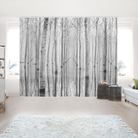 Ensemble de rideaux coulissants - Birches In November - 5 Rideaux à panneaux Dimension: 250 x 300cm (5 rideaux á 250 x 60cm)