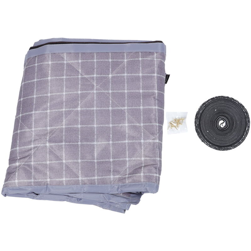 Ensemble de rideaux de porte magnétiques à isolation thermique et anti-tempête