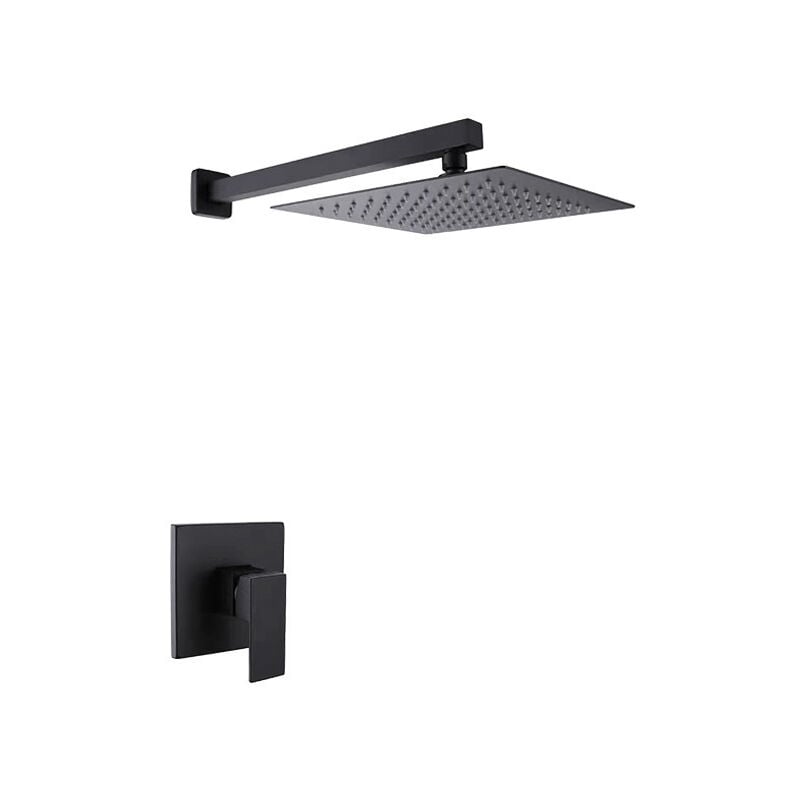 Ensemble de robinet de douche en bronze à l'huile, kit de garniture de douche à fonction unique avec valve grossière, système de pomme de douche