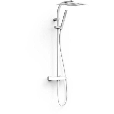 Ensemble de robinet thermostatique mural à 2 voies pour douche Blanc mat - TRES 19039306BM