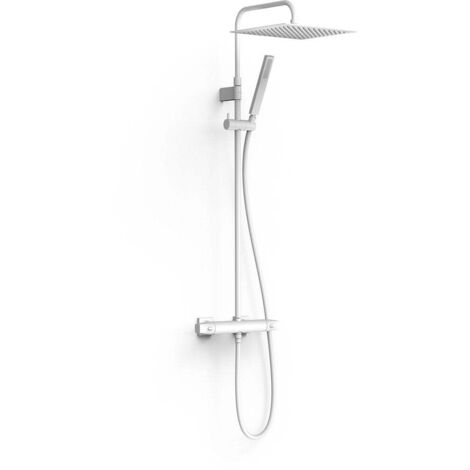 Ensemble de robinet thermostatique mural à 2 voies pour douche Blanc mat - TRES 19039307BM