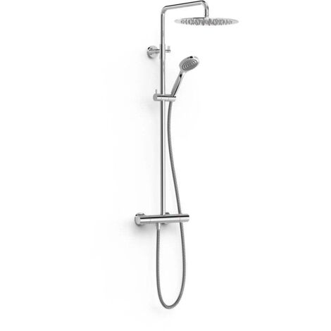Ensemble de robinet thermostatique mural à 2 voies pour douche Chrome - TRES 19038701