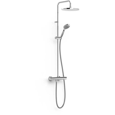 Ensemble de robinet thermostatique mural à 2 voies pour douche Chrome - TRES 19039301
