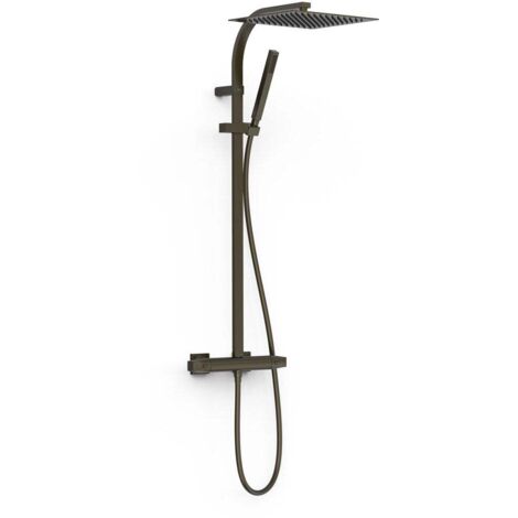 Ensemble de robinet thermostatique mural à 2 voies pour douche Noir bronze - TRES 19039305KMB