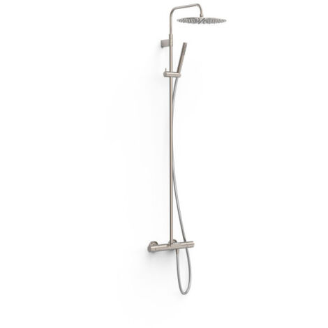 Ensemble de robinet thermostatique mural à 3 voies pour baignoire et douche Acier - TRES 19031212AC