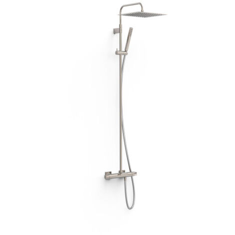Ensemble de robinet thermostatique mural à 3 voies pour baignoire et douche Acier - TRES 19031215AC