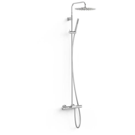 Ensemble de robinet thermostatique mural à 3 voies pour baignoire et douche Chrome - TRES 19031212