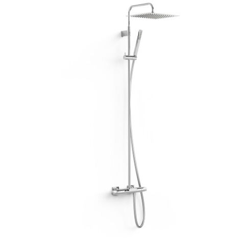 Ensemble de robinet thermostatique mural à 3 voies pour baignoire et douche Chrome - TRES 19031215