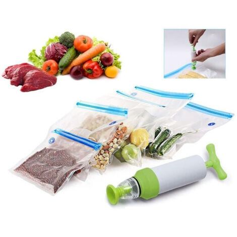 Ensemble De Sachets Sous Vide Avec Pompe à Main 2 Clips Scelleurs De Sachets