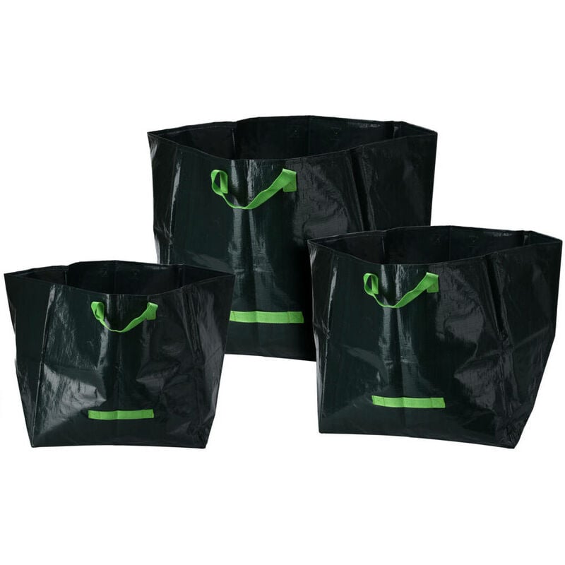 Progarden - Ensemble de sacs de jardin en plastique durable, 3 pièces