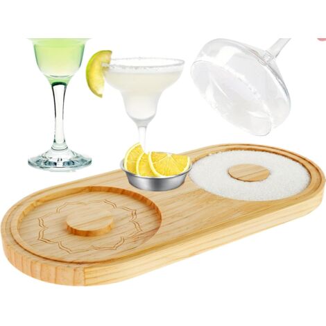 Ensemble de sali re en Bois avec Plateau Boisson Bol sel
