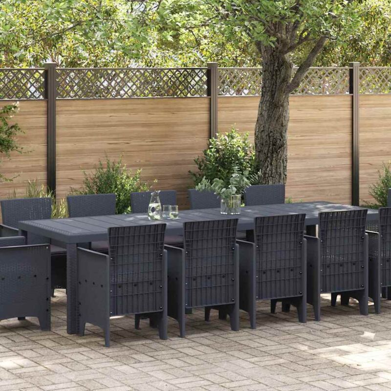 Vidaxl - Ensemble de salle à manger pour jardin 13 pcs Anthracite