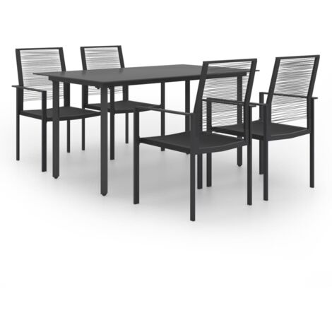 Ensemble de salle à manger de jardin 5 pcs 6