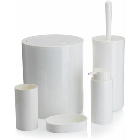 Ensemble de salle de bain 5 pièces El Carmen blanc