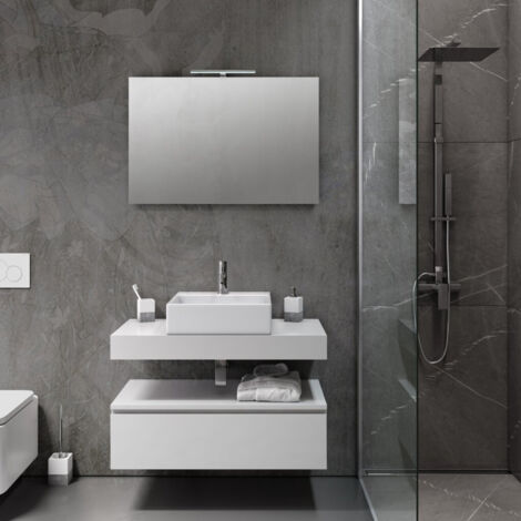 Ensemble de salle de bain 5 pièces YOKA blanc mat