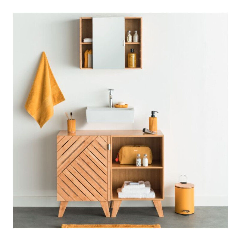 Five Simply Smart - Ensemble de salle de bain avec meubles lavabo + armoire miroir - 90 cm - Mix'ur Bath - Livraison gratuite