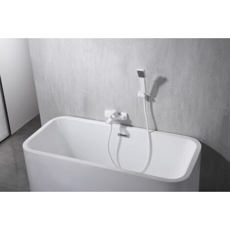 Ensemble de salle de bain avec mitigeur  Modèle ART  Couleur blanche  Finition mate [ IMEX® ]