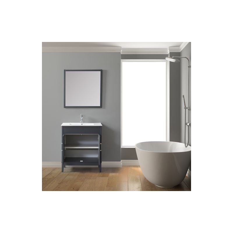 Ensemble de salle de bain bleu 75 cm