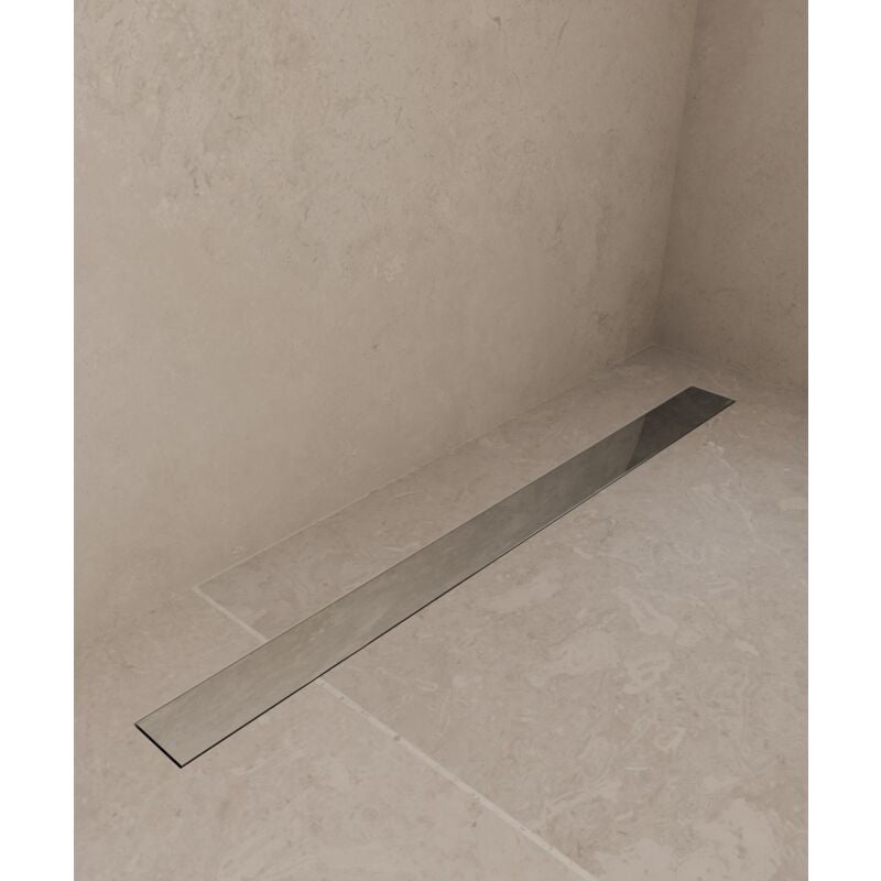 Caniveau de douche en inox Chromé - 900 mm