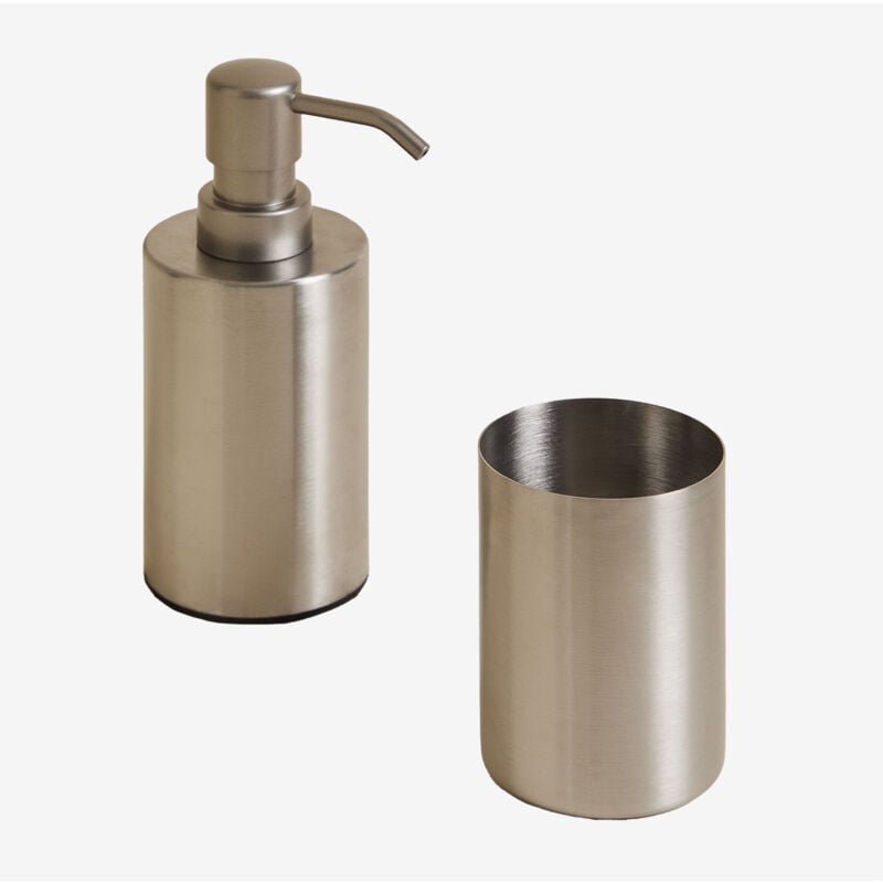 Sklum - Ensemble de salle de bain en acier inoxydable Valdio Gris Acier