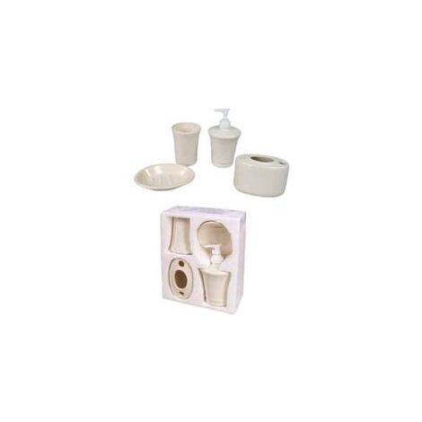 Ensemble de salle de bain en céramique blanche