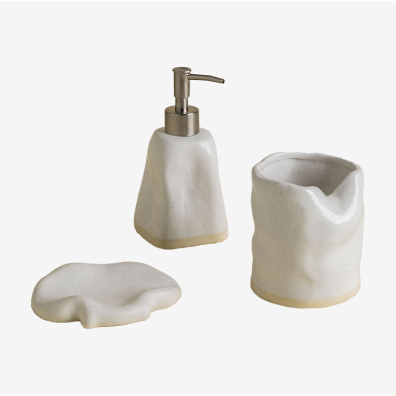 Ensemble de salle de bain en grès Tuvan SKLUM Blanc