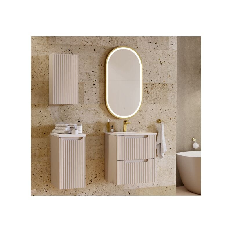 Ensemble de salle de bain NOVA CASHMERE - 1 vasque, 1 colonne