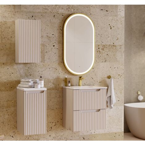 Ensemble de salle de bain NOVA CASHMERE - 1 vasque, 1 colonne