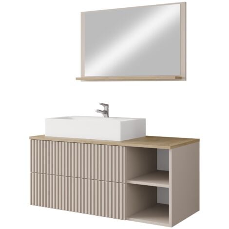 MOBILIER1 Ensemble de salle de bain Ophruvi 103, Chêne