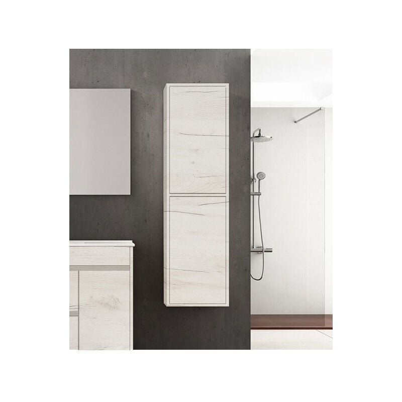 Meuble colonne de salle de bains Allstone 10 couleurs et deux tailles disponibles Blanc Nordique 35x70x25