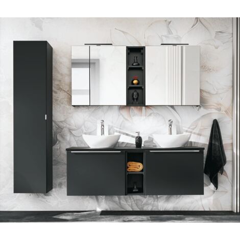 Ensemble de salle de bain Santa Fe Black - 1 colonne