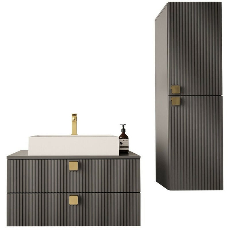 Mobilier1 - Ensemble de salle de bain Orlvera 103, Gris