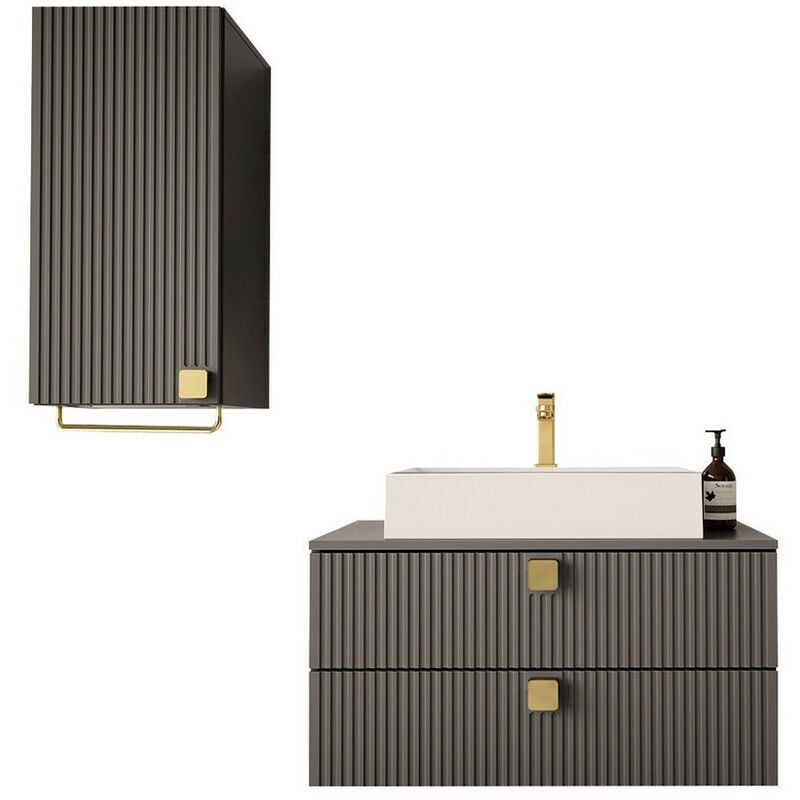 Ensemble de salle de bain Orlvera 104, Gris