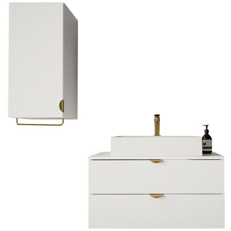 Ensemble de salle de bain Fenenou 105, Blanc