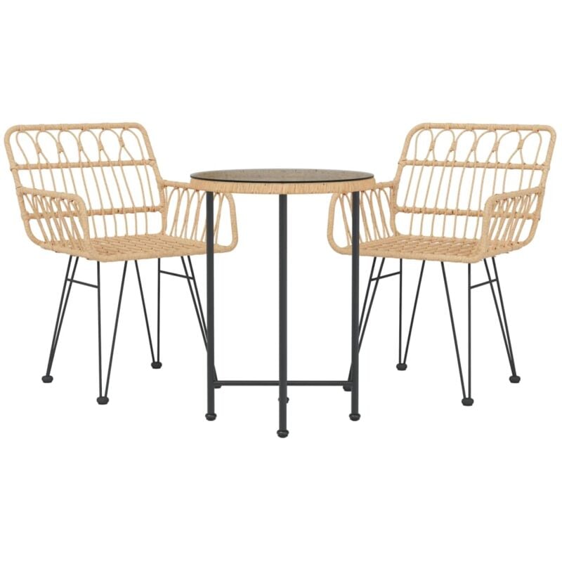 Vidaxl - Ensemble à manger de jardin 3 pcs Résine tressée