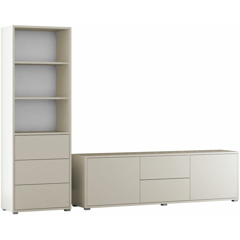 Mobilier1 - Ensemble de salon Comfivo Fersoe 111, Cachemire