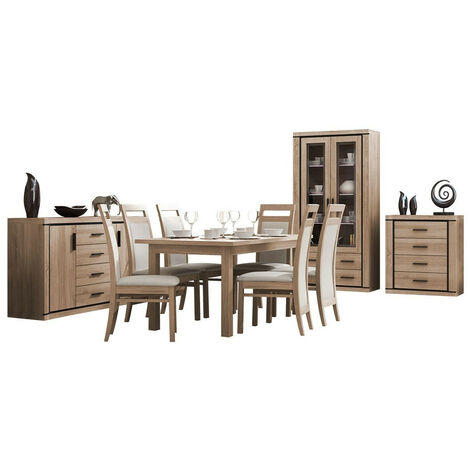 Ensemble Meubles Salon Slavic Paris XL - Blanc Brillant Avec LED - Moderne Et Modulable