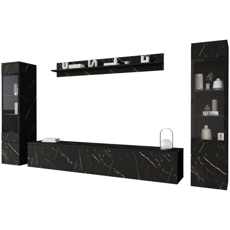 Ensemble de salon Sarasota 126, Marbre noir