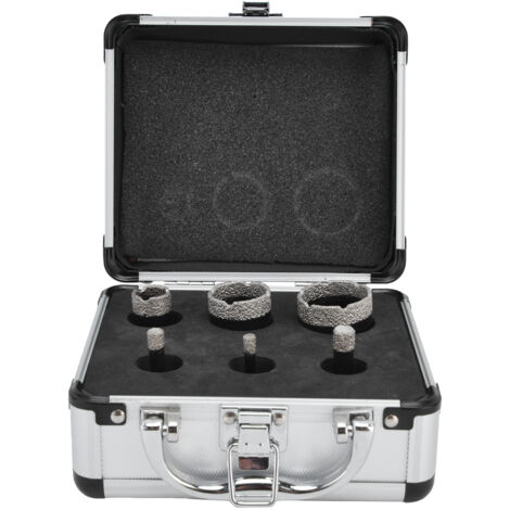Ensemble de scies cloches 6 en 1, foret diamanté pour carrelage, outils à main, quincaillerie pour perceuse à carottage creux de 6 à 38 mm M14